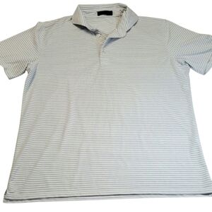 G/Fore Men's Gray Striped Polo Shirt Xl